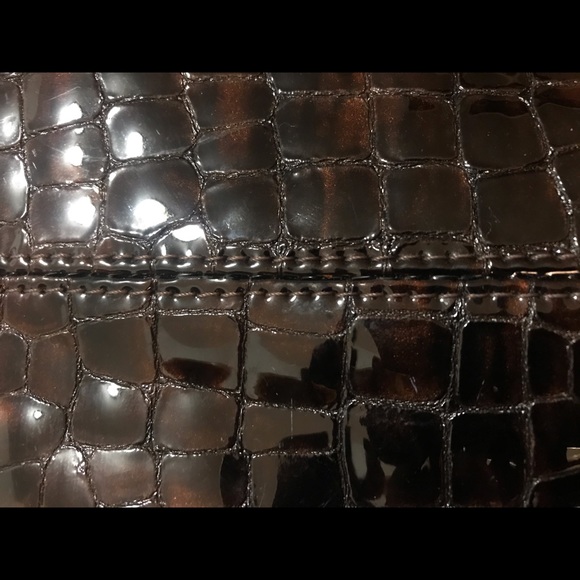 HUGE! Stuart Weitzman shoulder bag croc leather - Picture 5 of 11